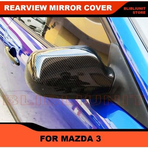 For Mazda 3 M3 2003-2009 Car Door Rearview Mirror Cool Shell Housing Rear-view Outside Mirror Cap Cover Trim