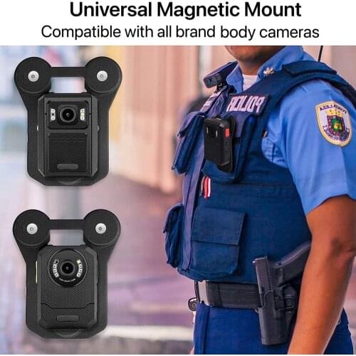 Body Camera Magnet Mount Black Silicone Strong Suction Police Camera Magnetic Clip, Stick to Clothes Universal Mount
