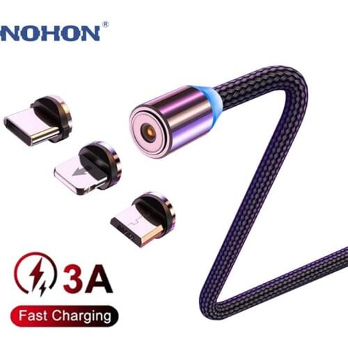 Magnetic Micro USB Cable For iPhone Samsung Xiaomi Android Fast Charging Magnet Charger USB Type C Cable Mobile Phone Cord Wire