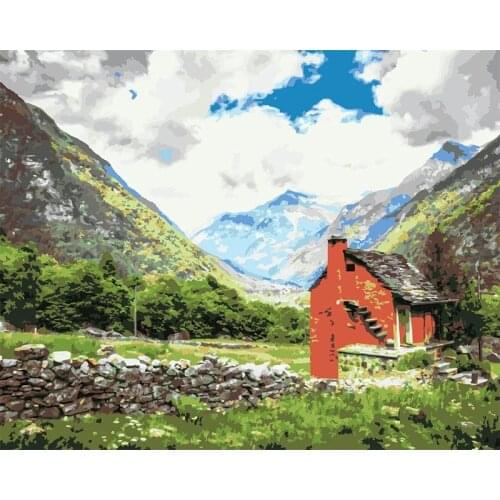 DIY Painting By Numbers Kits Scenery 60x75cm Paint By Numbers Frameless Digital Hand Painting On Canvas Home Number