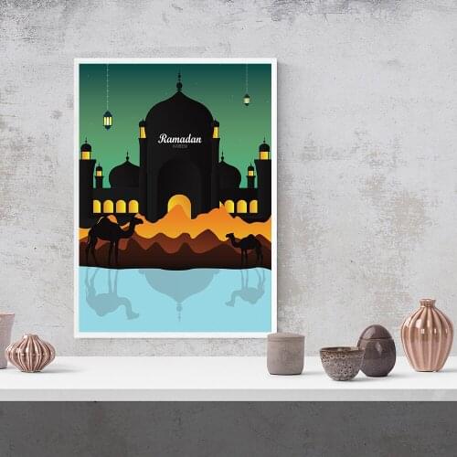 Canvas Paintings Wall Artwork Home Decoration Taj Mahal at Night Posters Modern HD Prints Modular Pictures Living Room No Frame