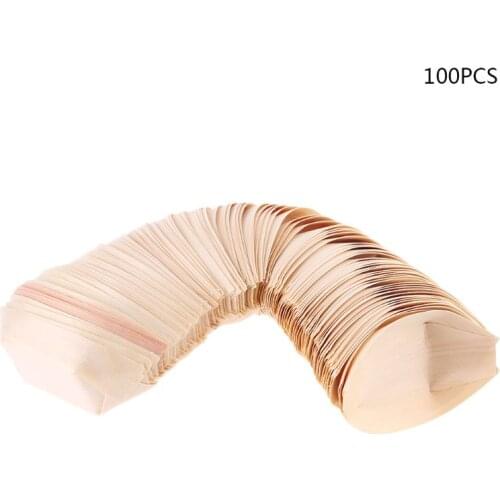 Disposable Wooden Food Boats Compostable Serving Trays Plates for Snacks Nibbles Appetizer and Party Foods