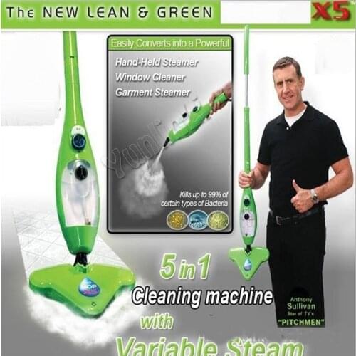 110V/220V Handheld Steam Mop Cleaner 5 in 1 Steam Cleaner High Temperature Steam Mop Cleaning Machine 1300W
