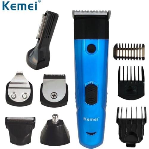 Kemei Professional Hair Clipper for Men Rechargeable 6 In 1 Electric Hair Trimmer with Limit Combs Hair Cutting Machine 40D