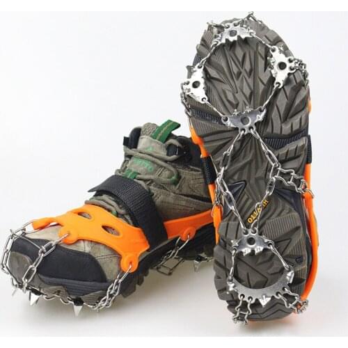 1 Pair 23 Teeth Crampons Ice Gripper Snow Climbing Anti Skid Winter Shoes Spiked Grips Cleat Crampons Boots Cover Accessories