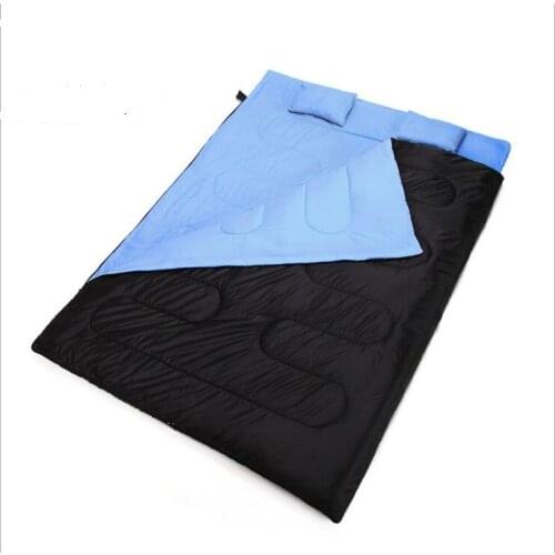 Double lovers spring and autumn winter camping Adult sleeping bag including two pillows AT6119
