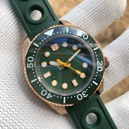 STEELDIVE 1968S Bronze Automatic Watch Men Sapphire Crystal NH35 Steel Diver Watches BGW-9 Super Luminous Mens Wristwatch Hot