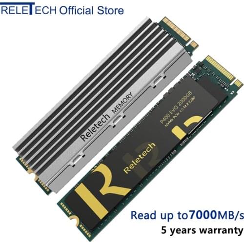 Reletech M.2 P400 EVO Solid State Drive NVMe PCIE 4.0×4 1tb 2tb 2280 7000MB / s NAND ssd Internal Hard Disk for Laptop Desktop