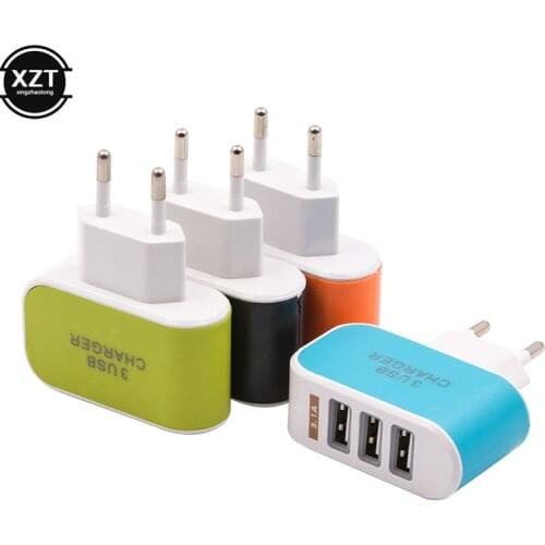 AC DC 5V 1A Universal Power Adapter 3 USB Port Mobile phone charger USB Power Adapter Supply 220V to 5 V for Phone Charger