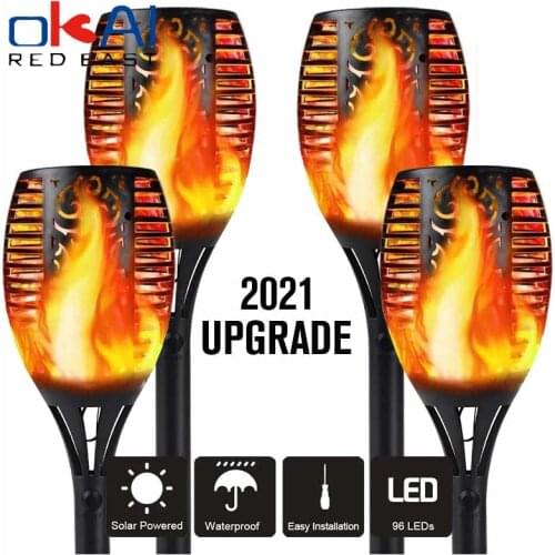 Solar LED Torch Light IP65 Waterproof Outdoor Flame Light Landscape Lawn Lamp Path Lighting Overseas Warehouse