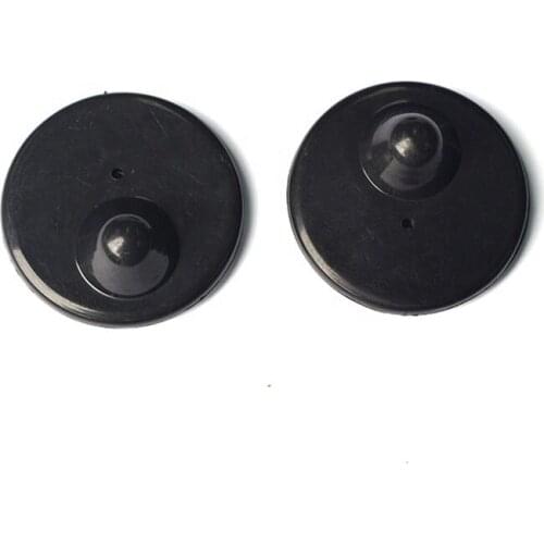 1000pcs Eccentric round EAS hard tag with needle RF anti-theft Supermarket clothing white black magnetic buckle hard tag D50mm