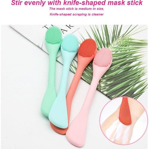 1 Pcs Double-sided Nose Brush Silicone Nose Cleaning Brush Exfoliating Blackhead Face Wash And Skin Care Tool