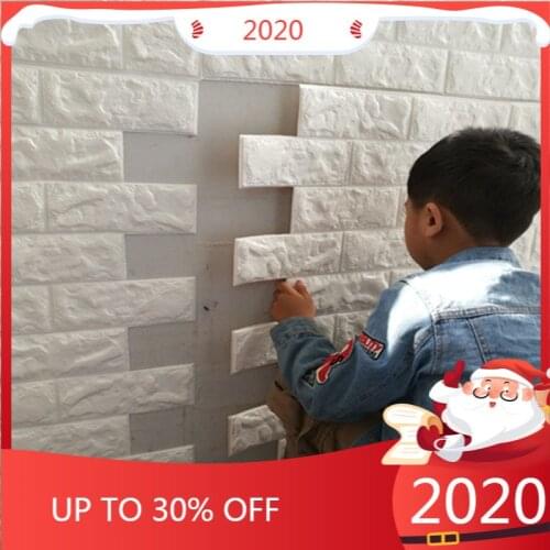 12pcs 70x77cm DIY 3D Wall Stickers Self Adhesive Foam Brick Room Decor Wallpaper Wall Decor Living Wall Sticker For Kids Room
