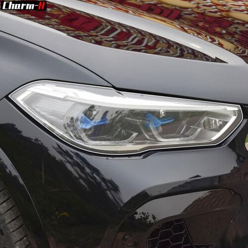 2 Pcs Car Headlight Protective Film Vinyl Protection Transparent TPU Decal Sticker for BMW X6 E71 F16 M F86 G06 Accessories