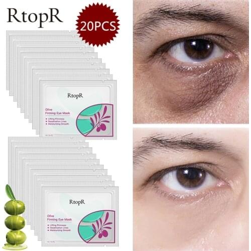 20packs Olive Collagen Eye Mask Face Skin Care Anti-Aging Remove Dark Circle Puffiness Masks Firming hydrating Eye Care
