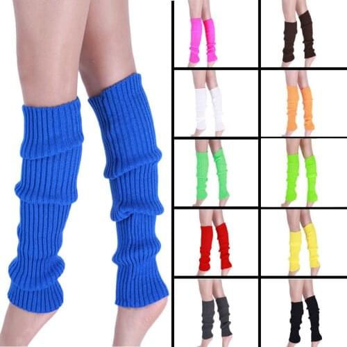 2019 Winter Keep Warm Girls Ladies Women Thigh High Knee High Socks Long Cotton Sexy Boot Cuffs Warmer Knit Leg Stockings