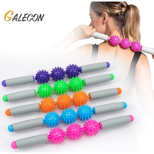 3-Ball Gym Muscle Roller Tool For Woman Relaxing Massage Stick For Hand Leg Waist Exercise Massage Roller Tool Fitness Equipment