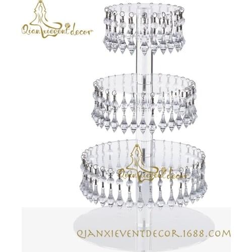 3 Layer 6 tiers Acrylic CakeStand Transparent Multilayer Cupcake Display Dessert Table Decoration