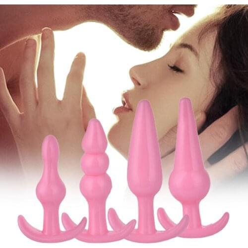 4Pcs/Set Sex Anal Plug Funny Easy-using Axe Expandable Plugs Massage for Couple