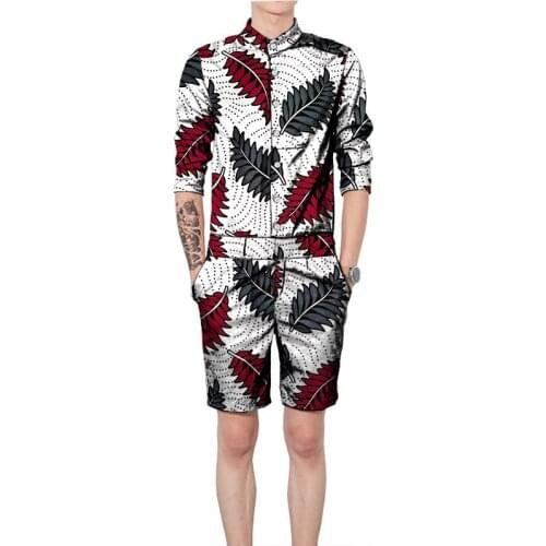 African clothes Man Shirts With Shorts Fashion Dashiki Mens Set Custom Made African Outfits For Party