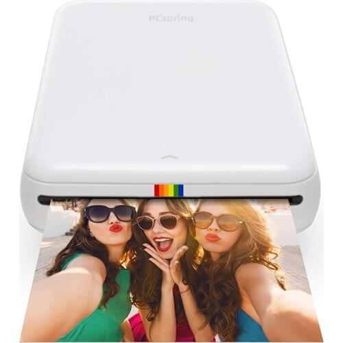 PCspring Step Wireless Mobile Photo Mini Printer (White) Compatible w/ iOS & Android, NFC & Bluetooth Devices