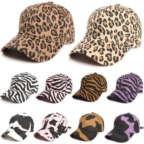 Cow Pattern Leopard Adjustable Zebra Pattern Baseball Cap Hip Hop Shading Printing Unisex Spring Summer Snapback Dad Hat