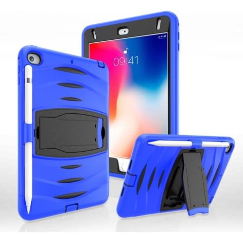 Fashion Case for IPad Mini 4 Mini 5 2019 7.9 Inch Kids Child Heavy Duty Silicone Hard Stand Cover Belt Pencil Holder Tablet Case