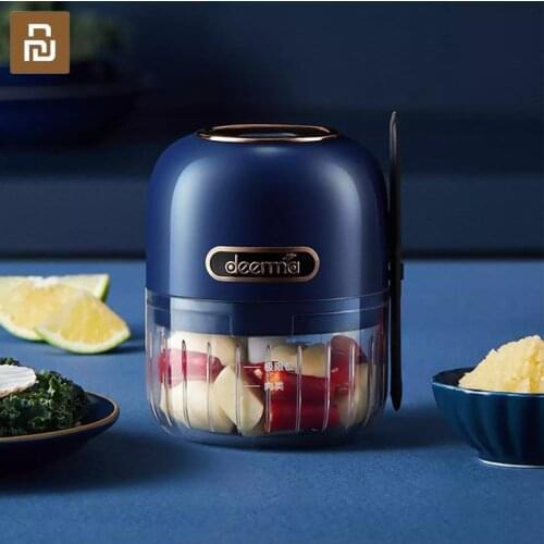 Youpin Electric Meat Garlic Grinder Wireless Portable Pepper Vegetable Blender 3Leaves Three-dimensional Chopped USB Recharge