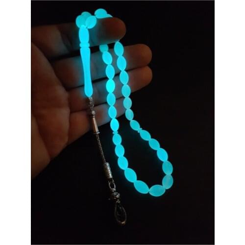 Blue Cat Eye Rosary alpaka tassels blue highlighter with cats eye powder amber prayer beads