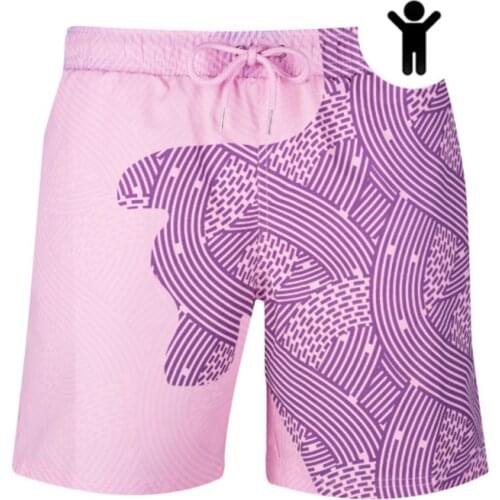 Short magic swimsuit man Men Women Change Color Beach Shorts Swimming Trunks Swimwear Quick Dry Bathing Shorts Casual Beach Pant