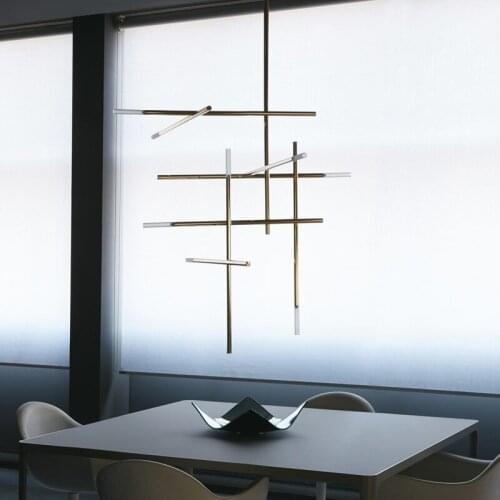 Nordic Cross Led Chandeliers Lighting Modern Design Led Chandelier Lamp Living Room Decor Drop Lights Hanging Lamparas Luminaire