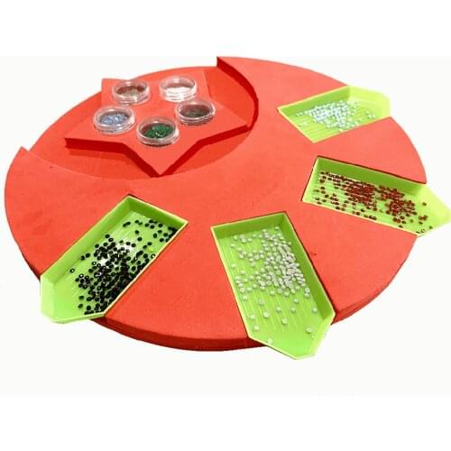 DIY Diamond Painting Tool Tray Multi-Boat Holder Diamond Embroidery Accessories Tray Organizer Storage Box