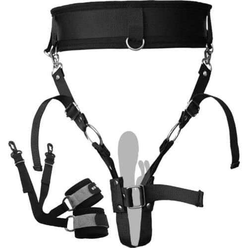 Nylon Forced Orgasm Belt For Vibrator Bondage SM Harness Holder Wand Massager Masturbate Constrained Strap Sex Toy For Women