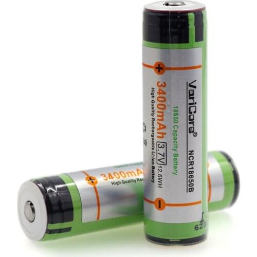 New VariCore protected for 18650 3400mAh battery NCR18650B with original new PCB 3.7V Suitable for flashlights