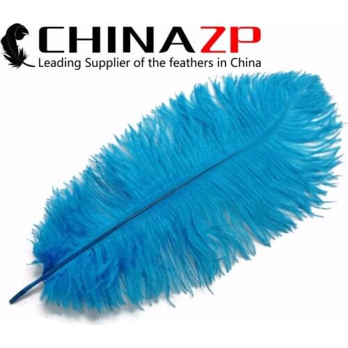 Size 45~50cm(18~20inch) CHINAZP Factory 100pcs/lot Selected Quality Dyed Turquoise Wedding Decoration Ostrich Drab Feathers