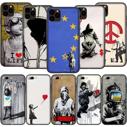 Lavaza K130 Street Art Banksy Graffiti Silicone Soft Case for iPhone 12 Mini 11 Pro XS Max XR X 8 7 6 6S Plus 5 5S SE 2020