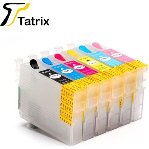 Compatible T0821-0826 With Chip 6PK 6 Colors Refillable Ink Cartridge BK/C/M/Y/LC/LM For Epson STYLUS R270/R390/RX590 Printer