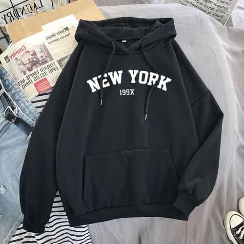 New York Hoodies Fashion Letter Print Streetwear Men Women Oversized Sweatshirts Hoodie Harajuku Tracksuits Unisex Tops Clothing