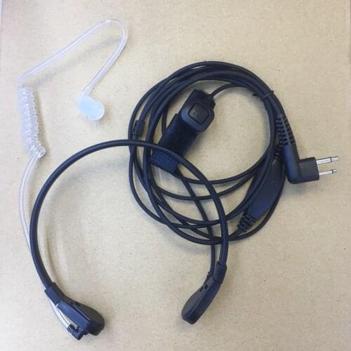 Throat Control MIC Earphone Air Tube 2plug for Motorola GP88s,GP2000,GP3188,EP450,CP040,A8,HYT TC700,TC510 etc walkie talkie