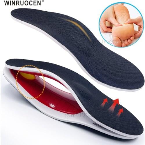 WINRUOCEN 3D Arch Support Orthotic insole High Flat Feet For Women Men orthopedic Foot pain Unisex Gel Cushion Padding Insole