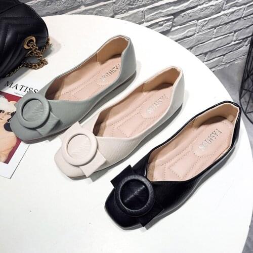Spring and Summer 2021 New Flat-soled Single Shoes A Hundred Shallow Mouth Fairy Warm Soft Bean Shoes Tide Shoes Woman
