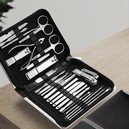 Professional nail clippers manicure set high quality stainless steel nail clippers scissors cuticle pliers nail tool set
