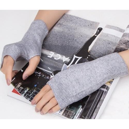 1 Pair Winter Gloves Female Fingerless Gloves Without Fingers Women Cashmere Warm Winter Gloves Hand Wrist Warmer Mittens
