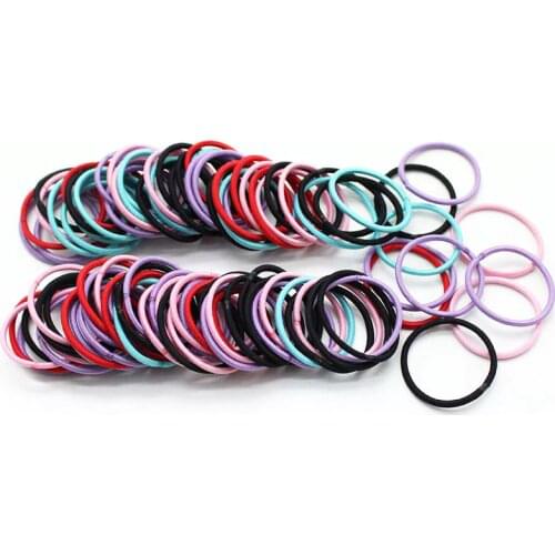 100Pcs/Set Girls Elastic Hair Band Baby Hair Accessories Colorful Ponytail Holder Rubber Band Hair Ropes Things Baby Haarband