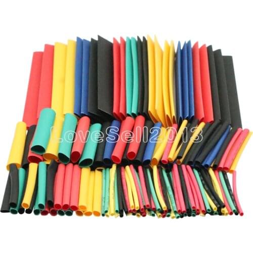 164pcs Set Polyolefin Shrinking Assorted Heat Shrink Tube Wire Cable Insulated Sleeving Tubing Set