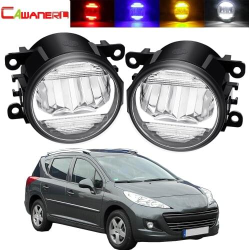 2in1 LED Fog Light Daytime Running Light Car Front Bumper Fog Lamp DRL 30W 8000LM 12V For Peugeot 207 CC SW Hatchback 2006-2012