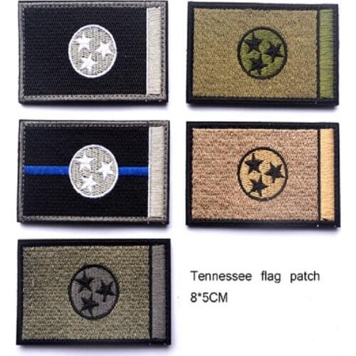 3D Tennessee Embroidery Patches Tennessee Flag Patches DIY T-shirt Clothing