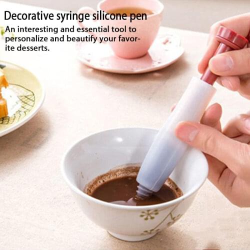 Silicone Fondant Cake Pen Icing Writing Syringe Baking Decor DIY Tool Cookie Icing Piping Pastry Nozzles Kitchen Accessories