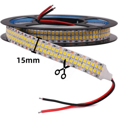 50m 480Leds/m SMD 2835 Led Strip Double Row Flexible Led stripe 24V 12V 5M 2400Leds 240 leds/m 1200 Leds Led Tape Brightness