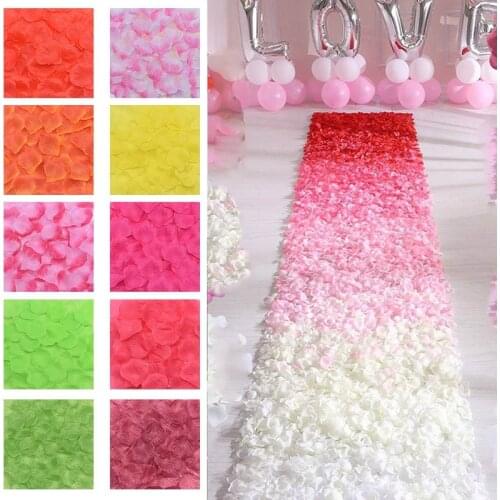 500PCS 5*5.5cm Artificial Silk Rose Petals For Romantic Wedding Birthday Party Home Decor Supplies DIY Wedding Accessories